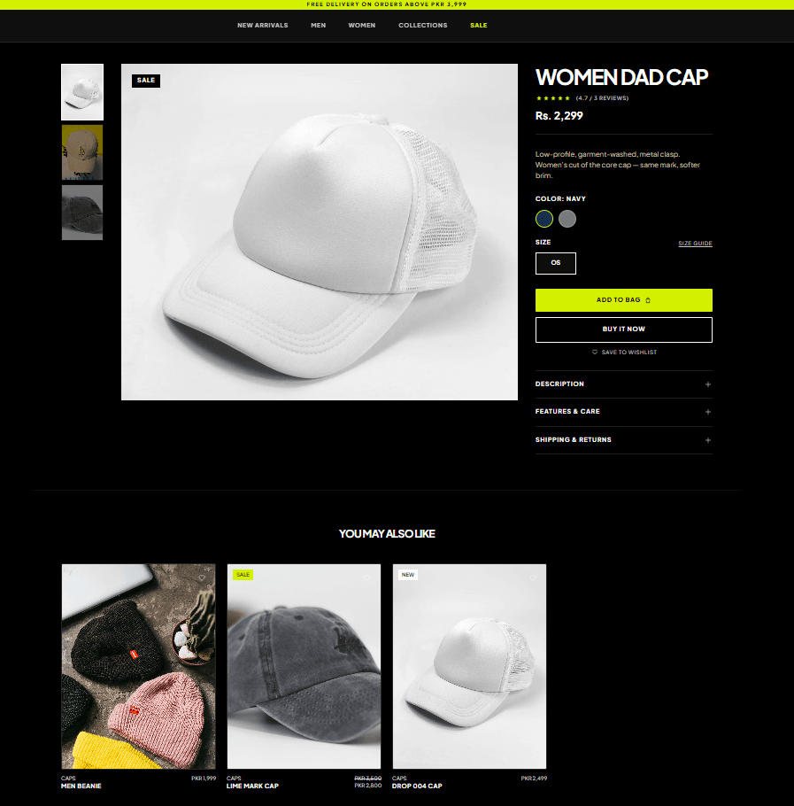 Product page